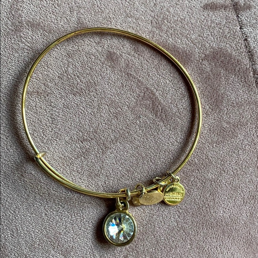 Alex and Ani Gold April Birthstone Bracelet